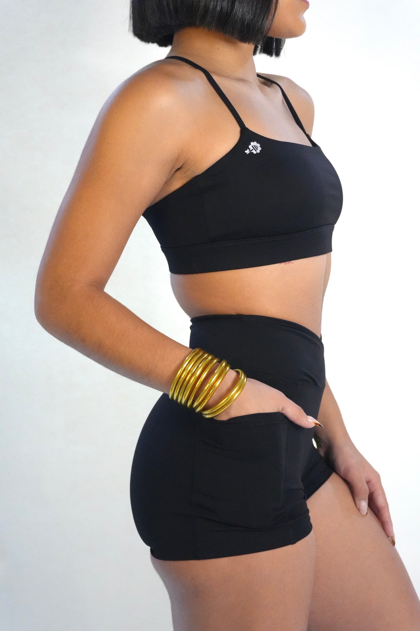 Elevate High-Waist | V-Cut Shorts with Pockets