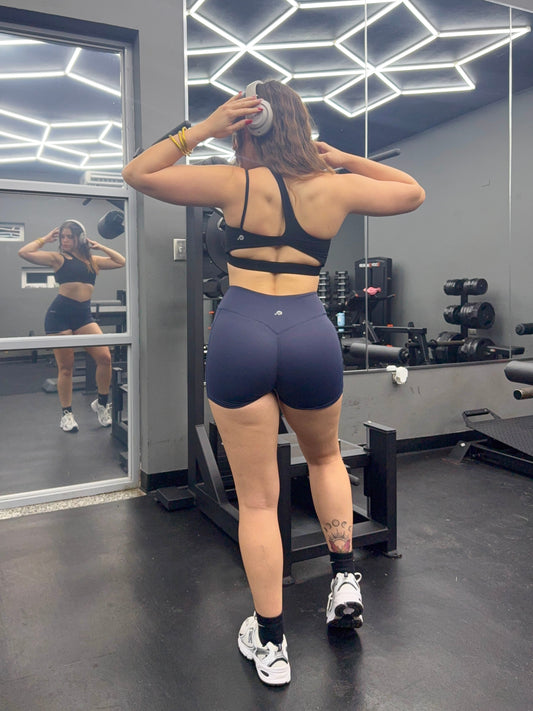 Elevate One-Shoulder Bra | Minimalist Unique Black Gym Top