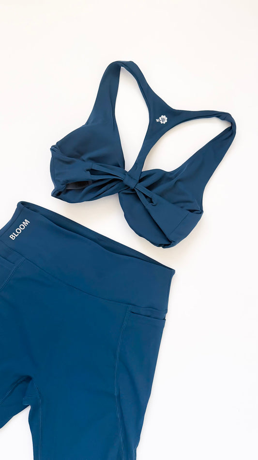 All Day Bloom Training Sports Bra | Crystal Teal