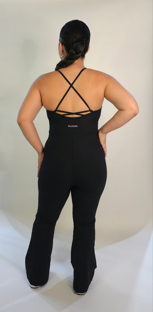 Elevate Black Jumpsuit | One-Piece Activewear for Women