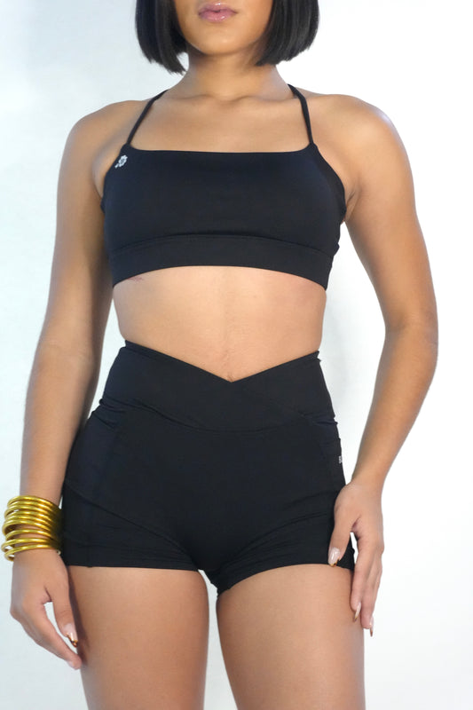Elevate High-Waist | V-Cut Shorts with Pockets